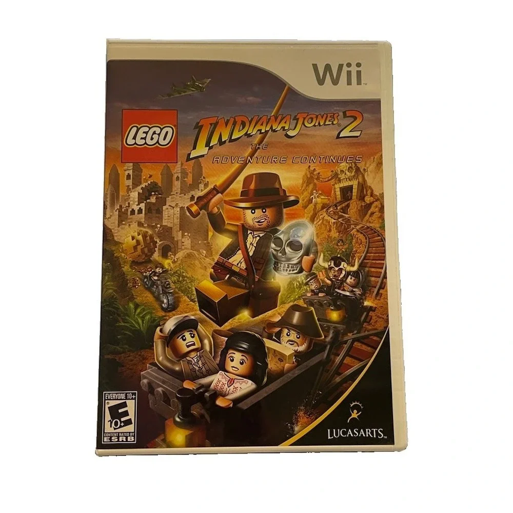 Wii Game Bundle Lot Of 2 Ratman Raving Rabbids TV Party & Lego Indiana Jones 2